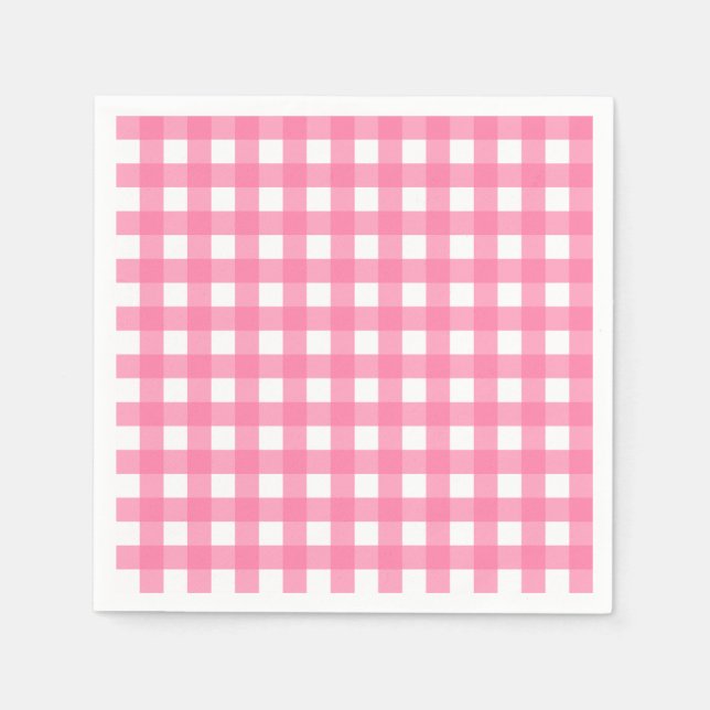 Vichy Rose Light Napkin (Front)