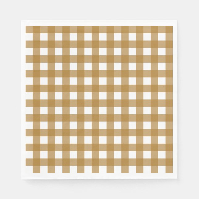 Vichy Sienne Napkin (Front)