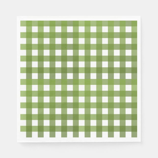 Vichy Vert Napkin (Front)