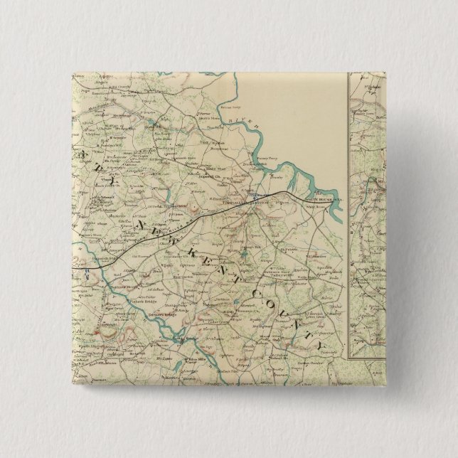 Vicinity Richmond, Va, Peninsula 2 Inch Square Button (Front)