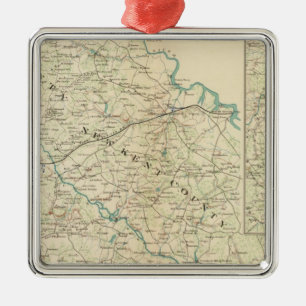 Vicinity Richmond, Va, Peninsula Metal Ornament