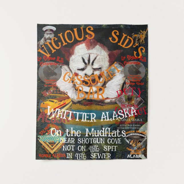 VICIOUS SID'S CASSOULET BAR WHITTIER ALASKA TAPESTRY (Front)