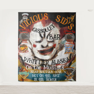 VICIOUS SID'S CASSOULET BAR WHITTIER ALASKA TAPESTRY