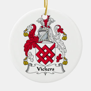 Vickers Family Crest Ceramic Ornament
