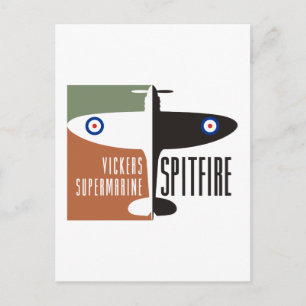 vickers supermarine spitfire postcard