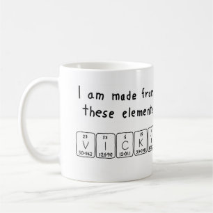 Vicky periodic table name mug