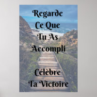 "Victoire" Affiche Citation Positive-Poster