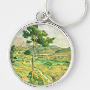 Victoire and the Viaduct Paul Cezanne Keychain