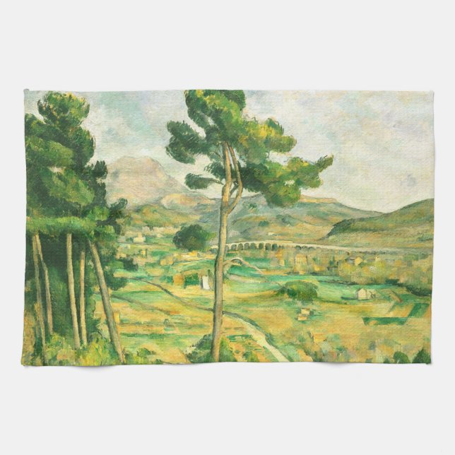 Victoire and the Viaduct Paul Cezanne      Kitchen Towel (Horizontal)