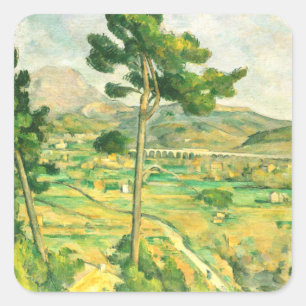 Victoire and the Viaduct Paul Cezanne Square Sticker