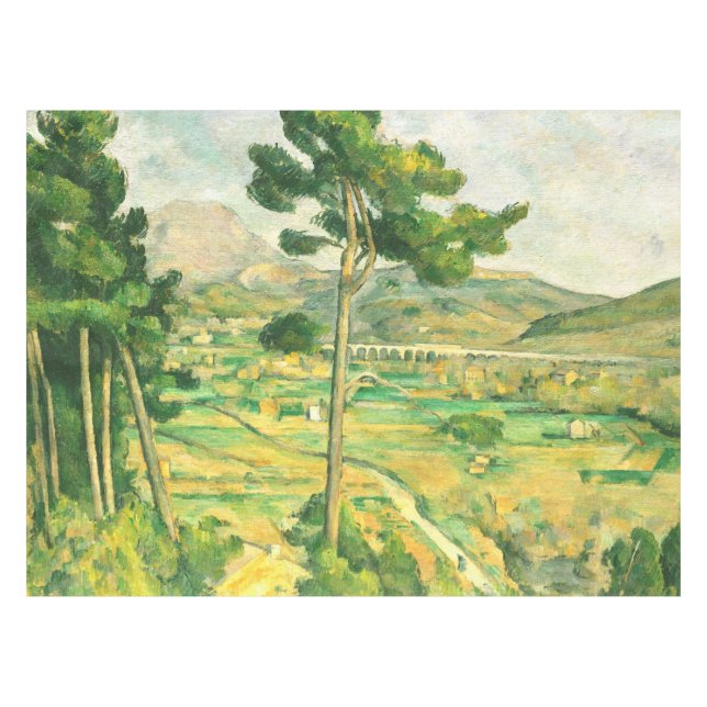 Victoire and the Viaduct Paul Cezanne Tablecloth (Front (Horizontal))