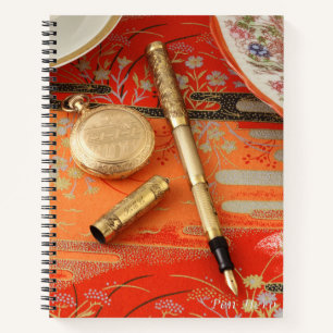 Victor Collapsable Hand Engraved Pen Notebook