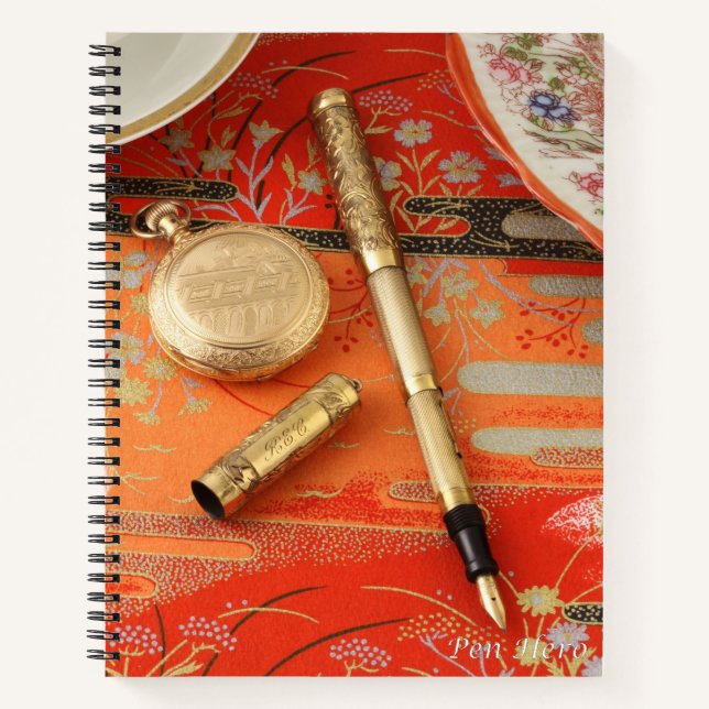 Victor Collapsable Hand Engraved Pen Notebook (Front)