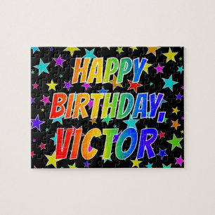 "VICTOR" First Name, Fun "HAPPY BIRTHDAY" Jigsaw Puzzle