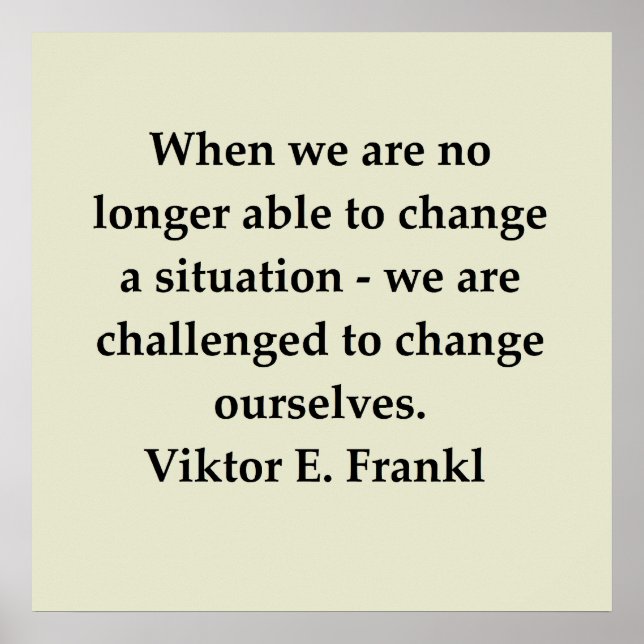 victor frankl quote poster (Front)