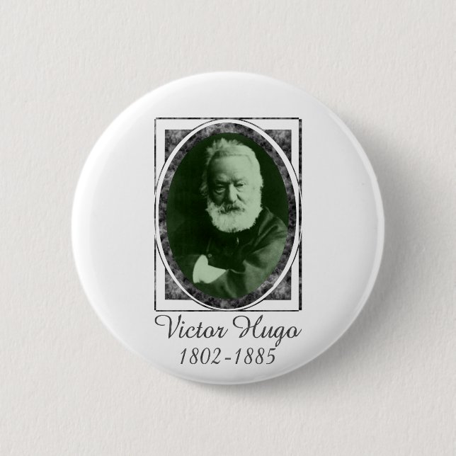 Victor Hugo 2 Inch Round Button (Front)