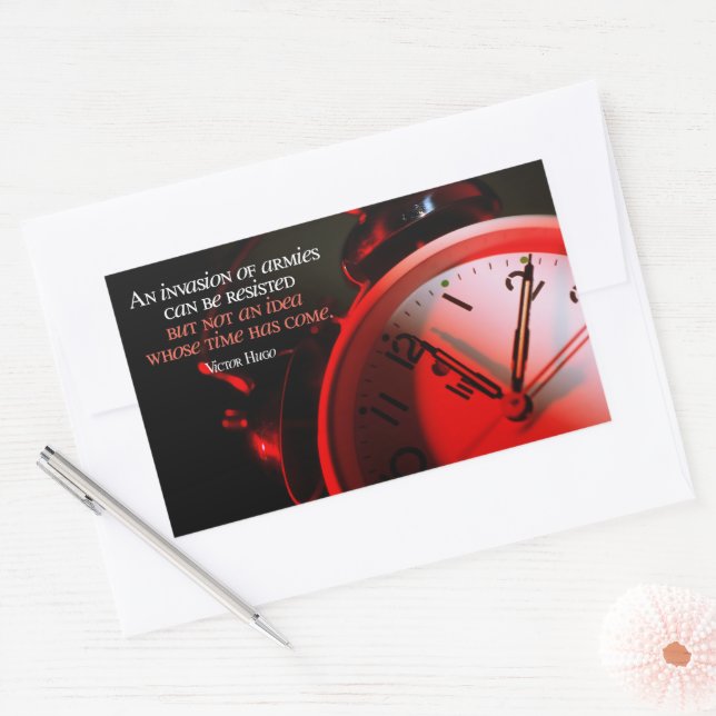 Victor Hugo Inspirational Quote "Ideas" Sticker (Envelope)