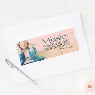 Victor Hugo Inspirational Quote "Music" Sticker