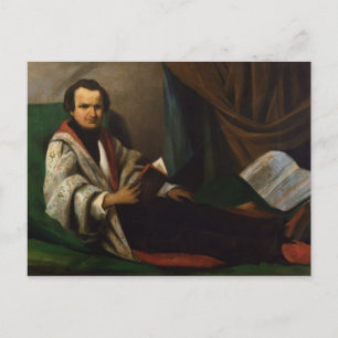 Victor Hugo on his divan, c.1830-40 Postcard