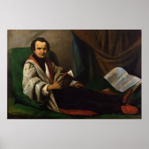 Victor Hugo on his divan, c.1830-40 Poster