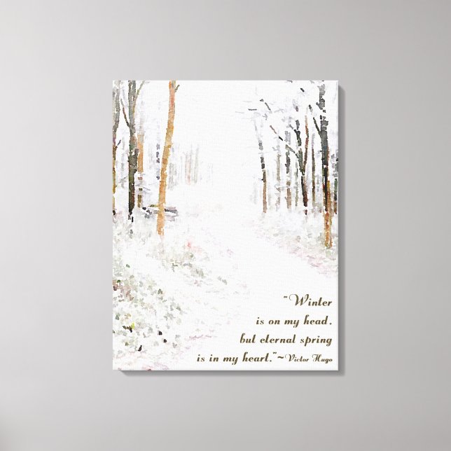 Victor Hugo on Winter Canvas Print (Front)