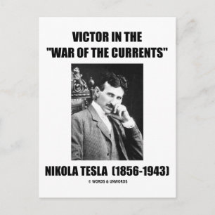 Victor In the "War Of The Currents" Postcard