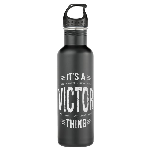 Victor Personalized Name Birthday Gift 710 Ml Water Bottle (Front)