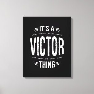 Victor Personalized Name Birthday Gift Canvas Print