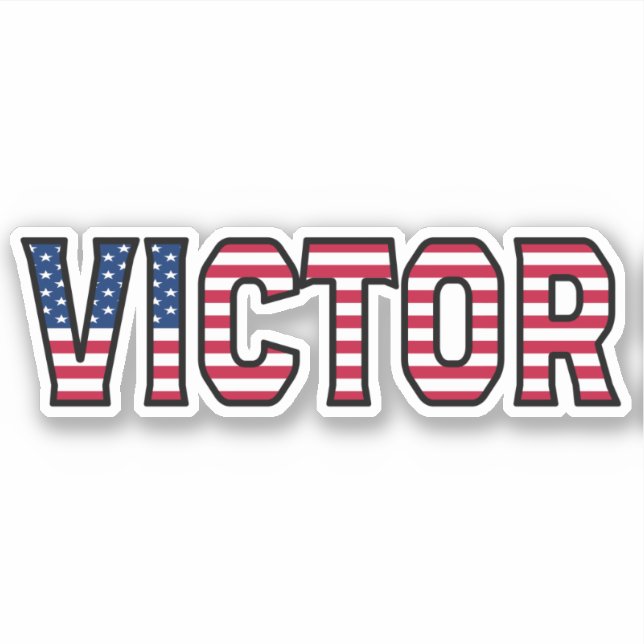 Victor Prénom USA Sticker Stickerset (Devant)