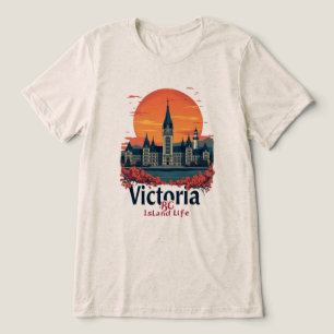 Victoria BC Island Life Vintage Sunset Tri-Blend Shirt