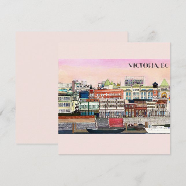 Victoria, BC Metropolitan Printable Card (Front/Back)