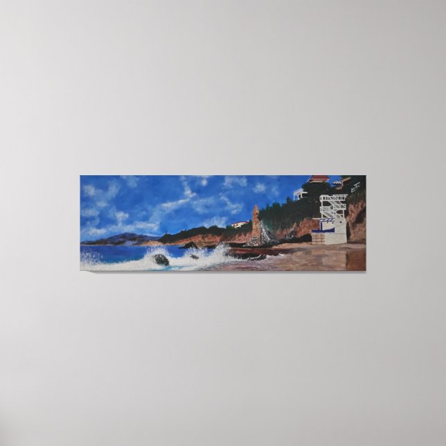 Victoria Beach Laguna pirates tower Canvas Print (Front)