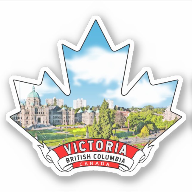Victoria, British Columbia Canada Maple Leaf (Front)