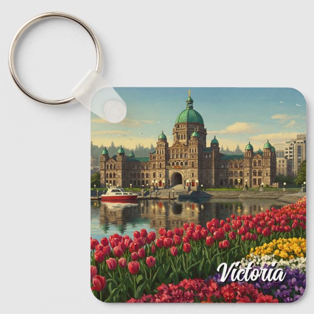 Victoria British Columbia Canada Travel Keychain (Front)