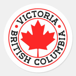 Victoria British Columbia Souvenir Canadian Classic Round Sticker