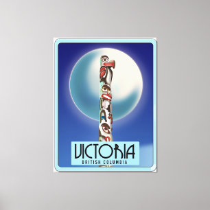 Victoria British Columbia Totem Pole. Canvas Print