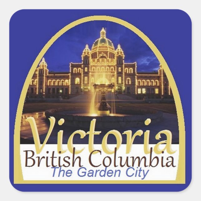 VICTORIA Canada Square Sticker (Front)