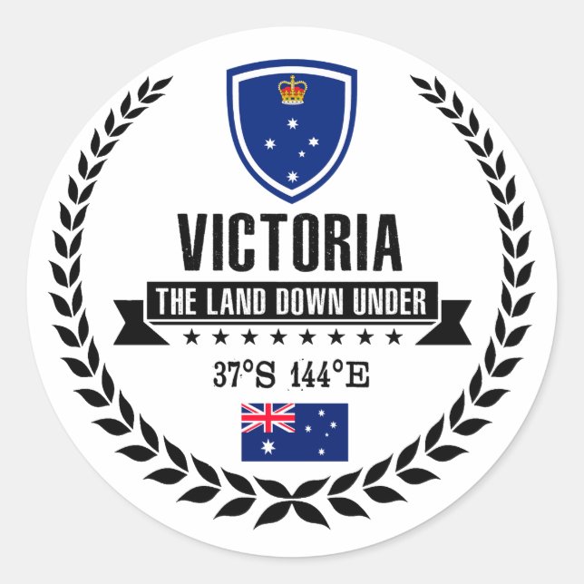 Victoria Classic Round Sticker (Front)