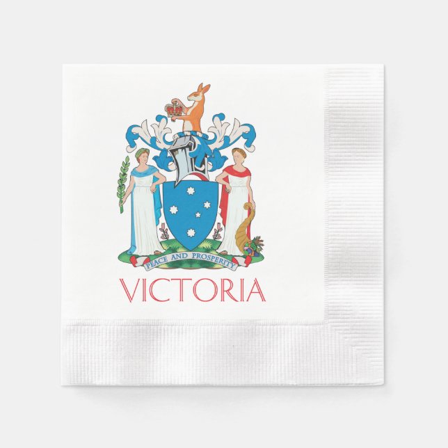 Victoria coat of arms napkin (Front)