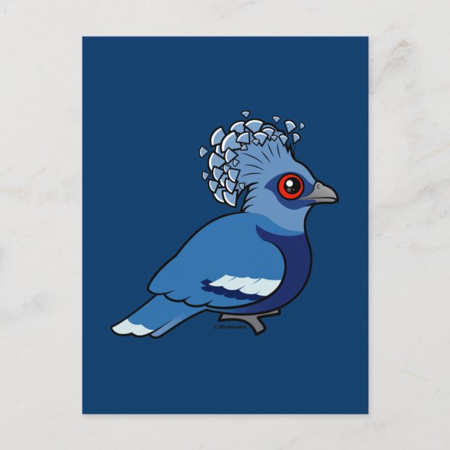 Victoria Crowned Pigeon Postcard (Front)