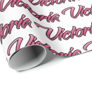 Victoria fade pink personalized gift paper