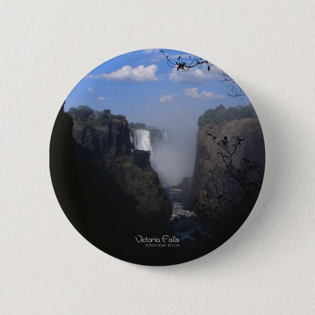 Victoria Falls 1 2 Inch Round Button (Front)