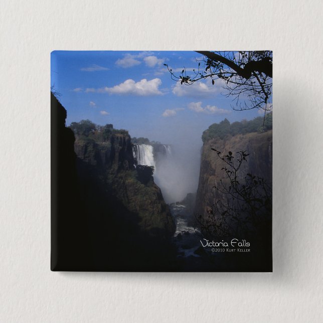 Victoria Falls 1 2 Inch Square Button (Front)