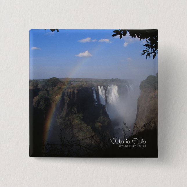 Victoria Falls 2 2 Inch Square Button (Front)