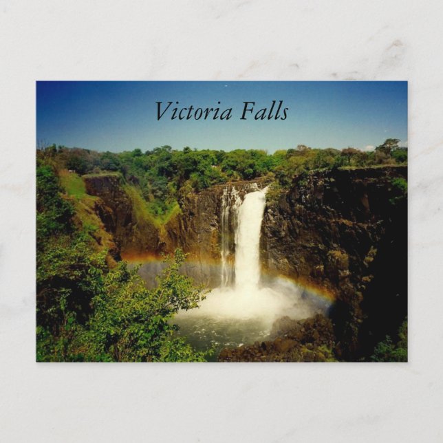 victoria falls rainbow postcard (Front)