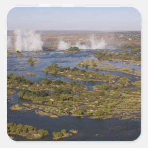 Victoria Falls, Zambesi River, Zambia - Zimbabwe 2 Square Sticker
