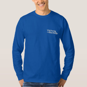 Victoria Harbour Logo Embroidered Long Sleeve T-Shirt