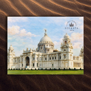 Victoria Memorial, Kolkata, India   Watercolor Postcard