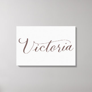 Victoria - Modern Calligraphy Name Design Canvas Print