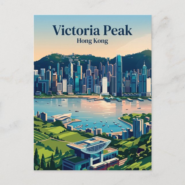 Victoria Peak Hong Kong Postcard (Front)